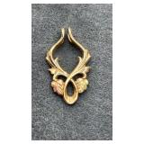 Black Hills Gold 10k Slide Pendant 1.8g