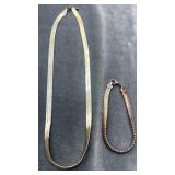 Napier necklace & bracelet. 16" necklace