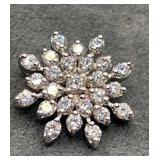 SS Rhinestone Snowflake Charm  3.5g