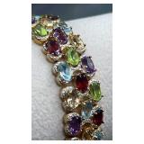 Multi Row Gemstone bracelet. 7"