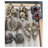 Marquis Rhinsetone clip on earring w/ more clip