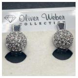 Clip on earrings w/ crystals. NWT