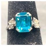 SS Tourmaline Ring. Size 7    2.3g