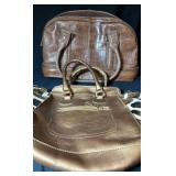 Liz Claiborne Croc Satchel & Mixed Leather Tote