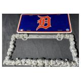 Detroit Tigers License Plate & Skull Frame Combo