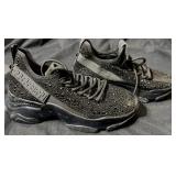 Steve Madden Maxima Rhinestone Sneakers Size 6M
