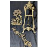 Ornate Brass Wall Decor Trio
