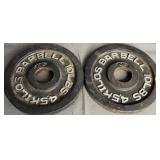 2 Cap 10 lb Olympic Weight Plates