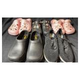 5-Pair Mixed Footwear Lot: Clogs & Sneakers