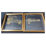 P Ammon Horological Collage Art Pair