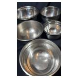 Stainless Steel Mixing Bowl Lot (5 Pieces)