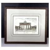 Berlin Brandenburg Gate Signed Lithograph Adler