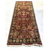 Hand-Knotted Wool 12 ft. Runner Rug India