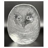 Mats Jonasson Signed Lead Crystal Owl
