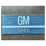 General Motors GM 1965 Car Catalog Brochure