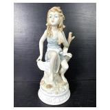 Lenwile Ardalt Girl On Tree Stump Porcelain