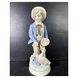 Lenwile Ardalt Boy Feeding Duck Porcelain