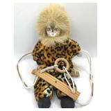Cat Cheetah Clown Hanging Marionette Doll