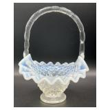 Fenton Hobnail Opalascent Small Glass Basket