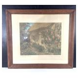 Wallace Nutting Signed Hand-Colored Cottage Photo