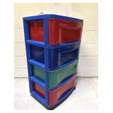 4-Drawer Rolling Plastic Storage Cart