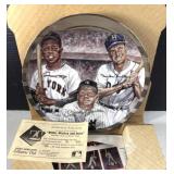 Willie, Mickey & Duke Baseball Collector Plate