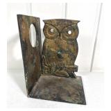 Vintage Cast Iron Owl Doorstop or Bookend