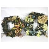 Decorated Holiday Wreaths Set of Two