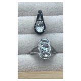 925 silver ring & charm.  Ring Size 5. 4.2g