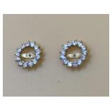 14K CZ Earring Jackets 1.32gr