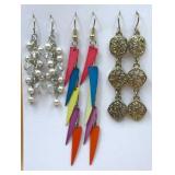 Collection of Fish Hook Pierced Earrings