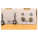 Sterling silver pierced earrings