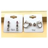 Pierced earrings stamped 925
