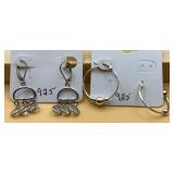 Pierced earring stamped 925