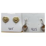 Pierced earrings stamped to 925