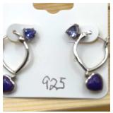 Pierced earring stamped 925