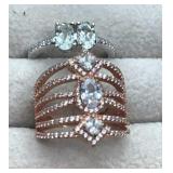 925 silver rings. Size 6. 7.8g