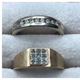 10K mens style size 7 rings. 7.4g