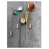 Stick pin collection.