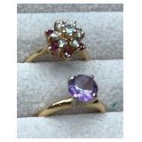 14K gold rings. Size 5. 5.4g