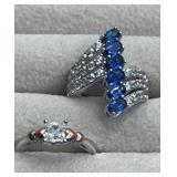 925 silver rings. Size 6. 8.1g