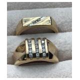 10k gold rings menï¿½s style. Size 7.5. 6.5g