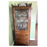 Late Arts & Crafts Oak China/Curio Cabinet