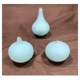 Hamlin Signed Bud Vases Set Of 3 Art Ceramic