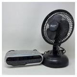 Comfort Zone Fan & Emerson Alarm Clock Radio