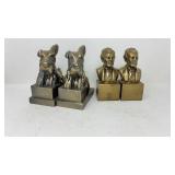 Vintage Cast Metal Bookend Collection 7ï¿½ tall