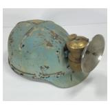 Vintage Minerï¿½s Hard Hat With Lamp
