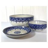 Dï¿½Casa Mexico Folk Art Stoneware Bowls