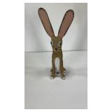 David Alvarez Hand Carved Wood Rabbit Sculpture