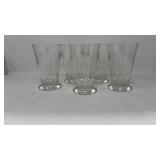 Vintage Fleur-de-Lis Embossed Drinking Glass Set